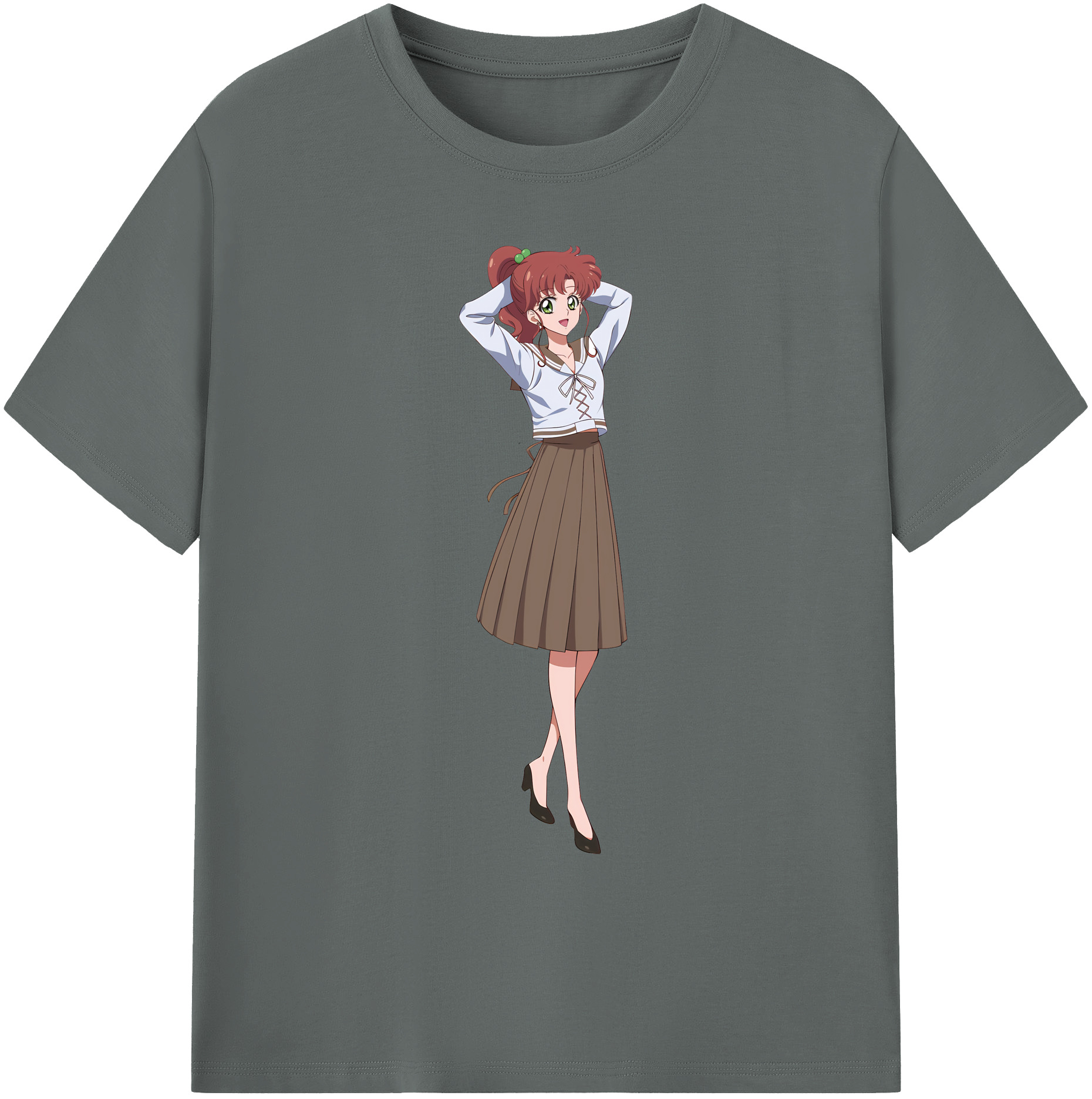 （画像用） 美少女戦士セーラームーン 木野 まこと きの まこと Sailor Moon Kino Makoto （セーラージュピター；Sailor Jupiter） 綿100％ メンズ半袖Tシャツ｜肌触りやわらか＆通気性